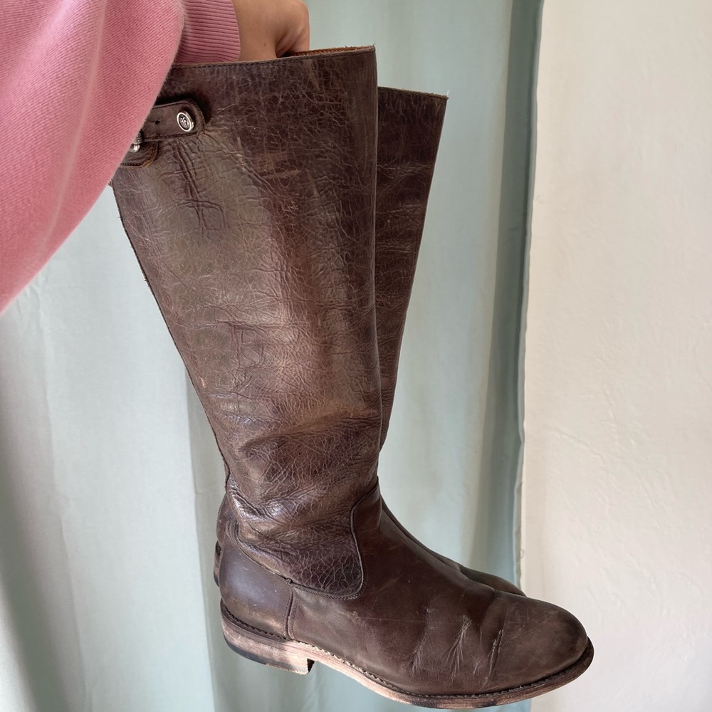 Frye Jayden Buckle Back Zip wide calf boots women’s 10